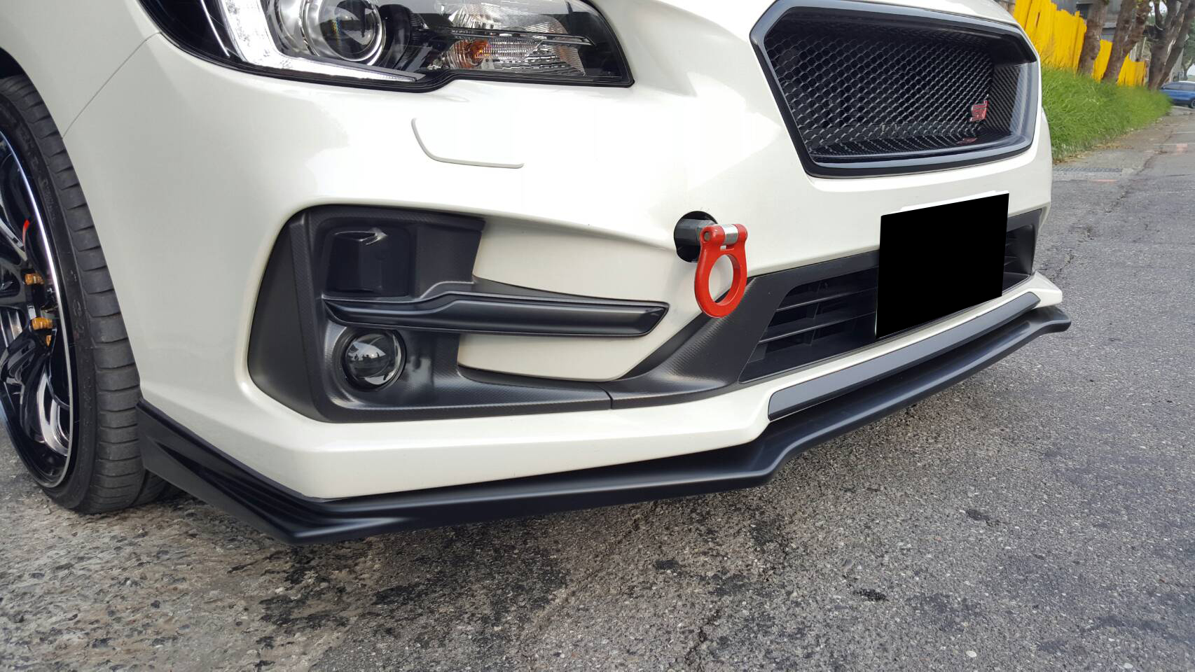 sti style front bumper lip spoiler for 2015 2021 subaru levorg sti