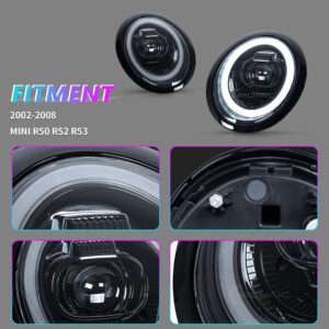 led projector led dynamic headlights for 01 07 mini cooper r50 r52 r53