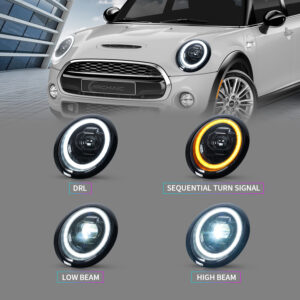 led projector led dynamic headlights for 01 07 mini cooper r50 r52 r53