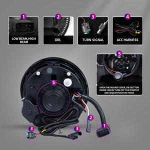 led projector led dynamic headlights for 01 07 mini cooper r50 r52 r53