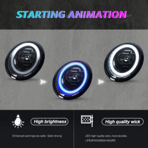 led projector led dynamic headlights for 01 07 mini cooper r50 r52 r53