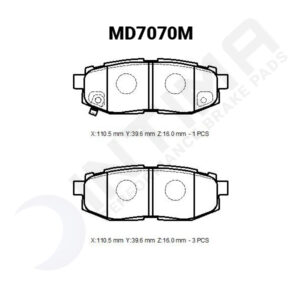 intima sr brake pad set – subaru brz/toyota 86/subaru wrx 2015 2022+ (rear)