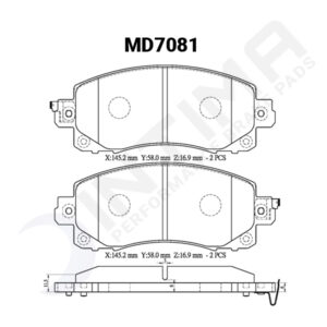 intima sr brake pad set – subaru wrx vb 2022+ (front)