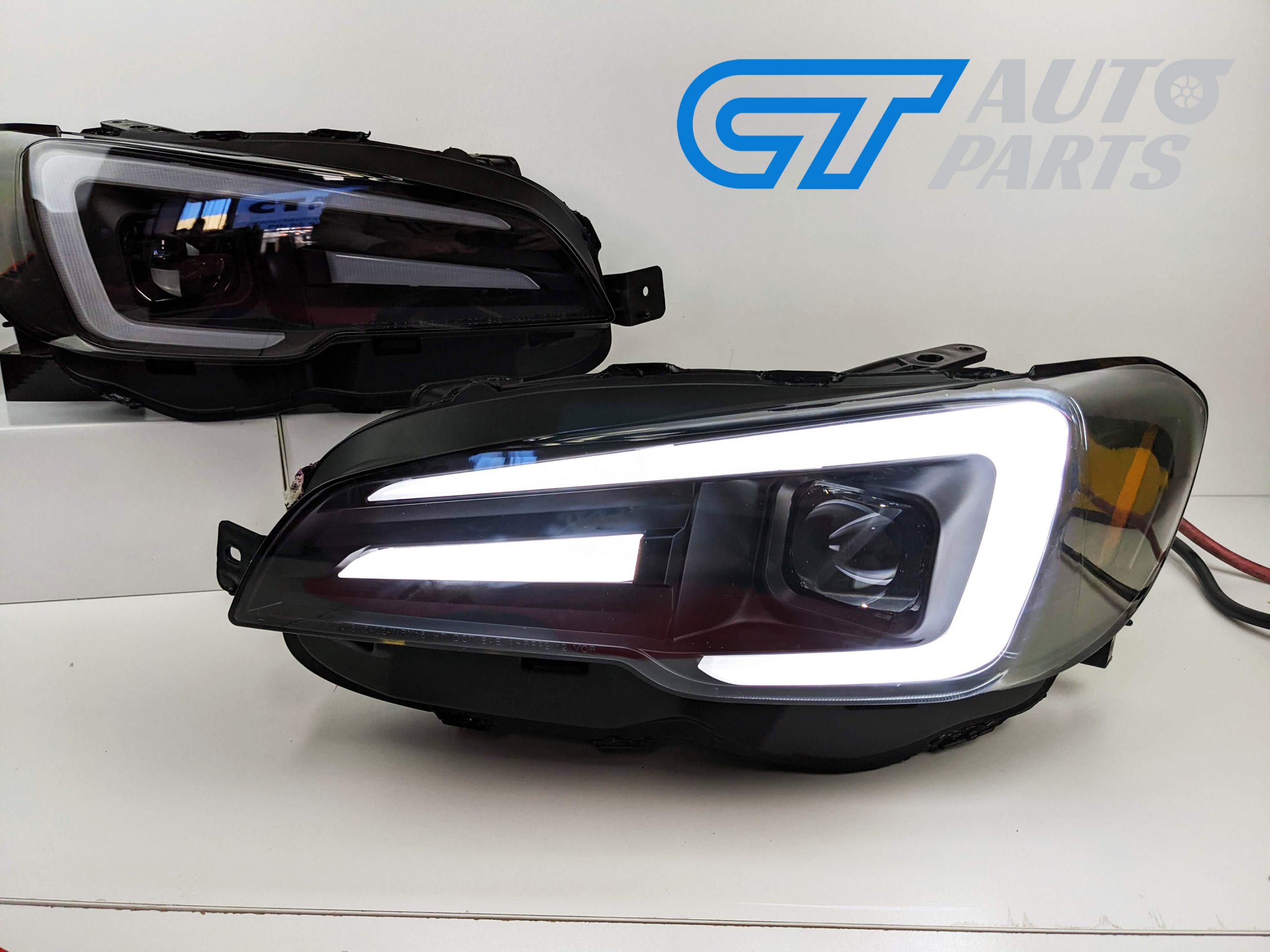 apex led drl dynamic blinker headlights for 18 21 subaru wrx sti v1 levorg
