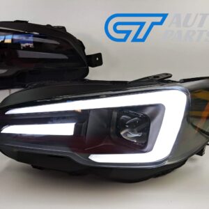 apex led drl dynamic blinker headlights for 18 21 subaru wrx sti v1 levorg