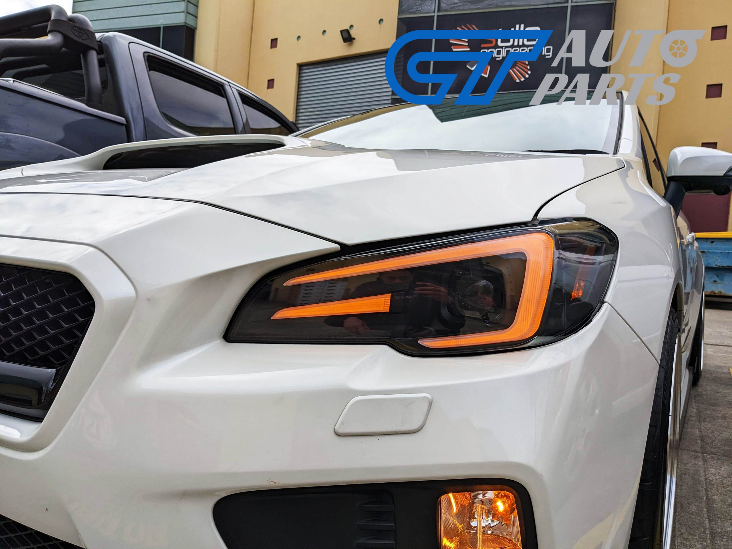 apex led drl dynamic blinker headlights for 18 21 subaru wrx sti v1 levorg