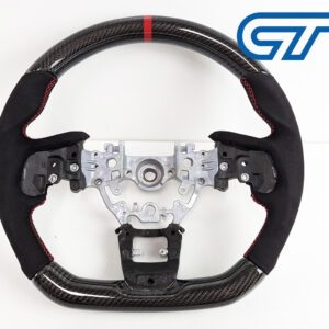 carbon cf alcantara steering wheel red line+ stitching for 2022+ subaru wrx vb vn