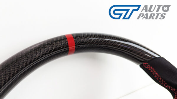 carbon cf alcantara steering wheel red line+ stitching for 2022+ subaru wrx vb vn
