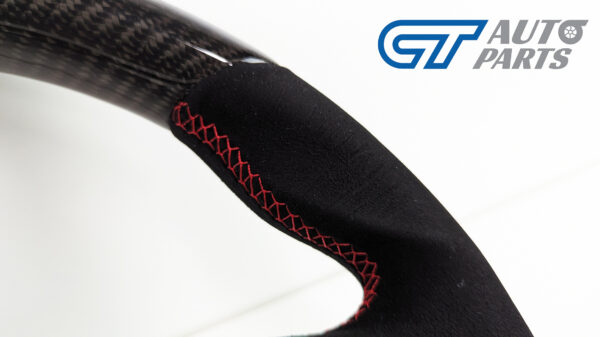 carbon cf alcantara steering wheel red line+ stitching for 2022+ subaru wrx vb vn