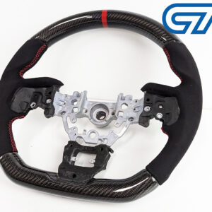 carbon cf alcantara steering wheel red line+ stitching for 2022+ subaru wrx vb vn