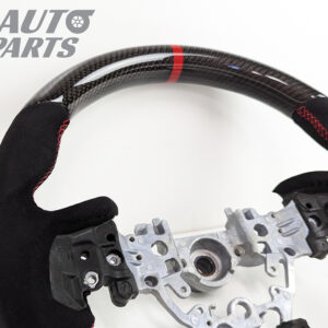 carbon cf alcantara steering wheel red line+ stitching for 2022+ subaru wrx vb vn
