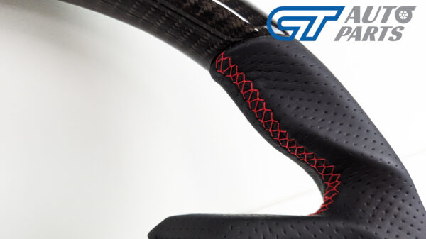 carbon cf leather steering wheel red line+ stitching for 2022+ subaru wrx vb vn