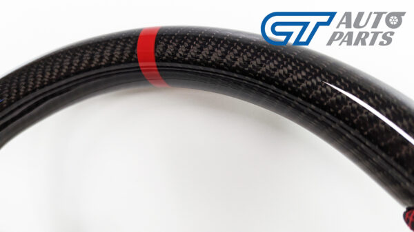 carbon cf leather steering wheel red line+ stitching for 2022+ subaru wrx vb vn
