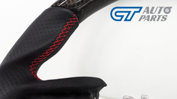 carbon cf leather steering wheel red line+ stitching for 2022+ subaru wrx vb vn