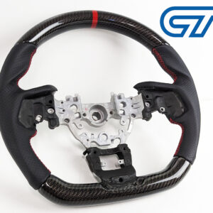 carbon cf leather steering wheel red line+ stitching for 2022+ subaru wrx vb vn