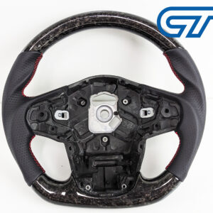 forged carbon cf leather red stitching steering wheel for 19 24 toyota supra gr a90 a91 gt gts