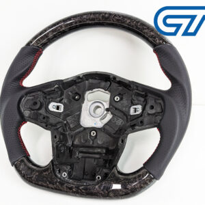 forged carbon cf leather red stitching steering wheel for 19 24 toyota supra gr a90 a91 gt gts