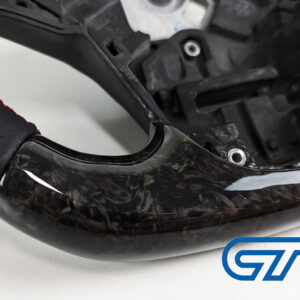 forged carbon cf leather red stitching steering wheel for 19 24 toyota supra gr a90 a91 gt gts