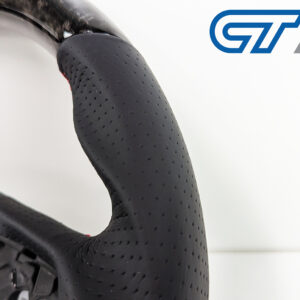 forged carbon cf leather red stitching steering wheel for 19 24 toyota supra gr a90 a91 gt gts
