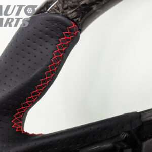 forged carbon cf leather red stitching steering wheel for 19 24 toyota supra gr a90 a91 gt gts