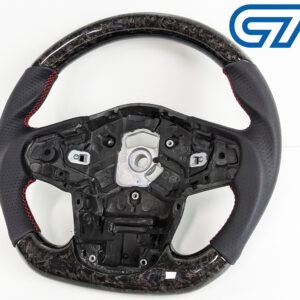 forged carbon cf leather red stitching steering wheel for 19 24 toyota supra gr a90 a91 gt gts