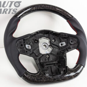 forged carbon cf leather red stitching steering wheel for 19 24 toyota supra gr a90 a91 gt gts