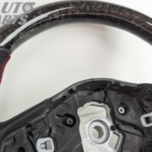 forged carbon cf leather red stitching steering wheel for 19 24 toyota supra gr a90 a91 gt gts