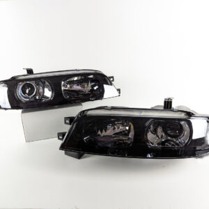 jdm black oe projector headlights for nissan skyline r33 gtr gts25 gts series 1&3 head lights