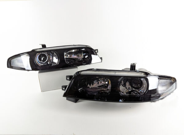 jdm black oe projector headlights for nissan skyline r33 gtr gts25 gts series 1&3 head lights