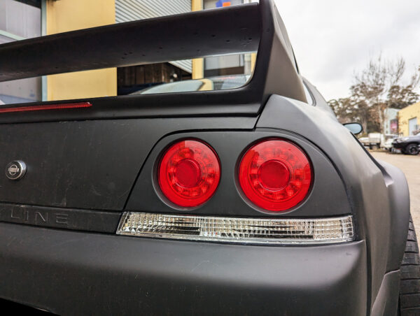 78 works fiber ring led taillights for 93 98 nissan skyline r33 gtr gts25t gtst tail lights