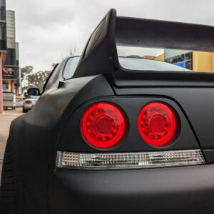 78 works fiber ring led taillights for 93 98 nissan skyline r33 gtr gts25t gtst tail lights