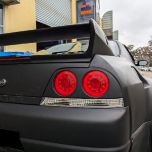 78 works fiber ring led taillights for 93 98 nissan skyline r33 gtr gts25t gtst tail lights