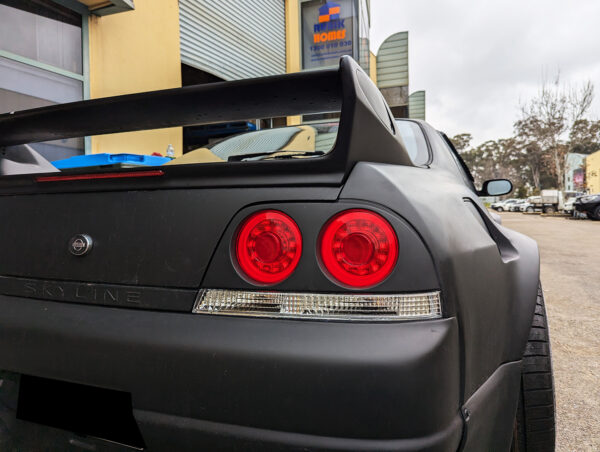 78 works fiber ring led taillights for 93 98 nissan skyline r33 gtr gts25t gtst tail lights