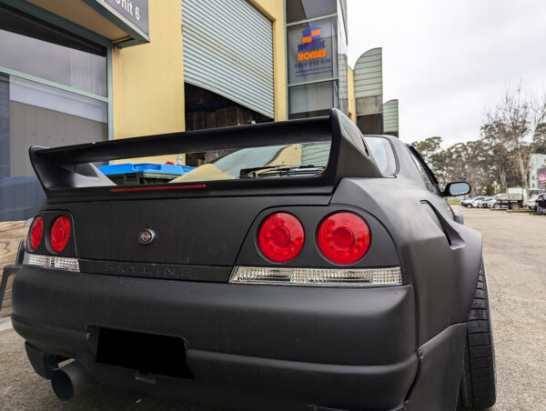 78 works fiber ring led taillights for 93 98 nissan skyline r33 gtr gts25t gtst tail lights