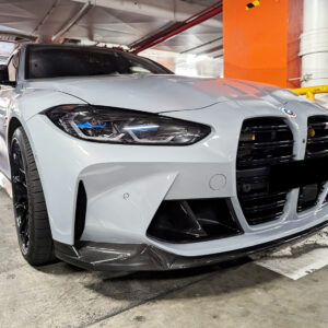 m performance style carbon fiber front bumper lip for 21 24 bmw g80 m3 g82 g83 m4