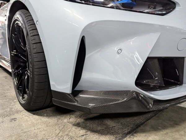 m performance style carbon fiber front bumper lip for 21 24 bmw g80 m3 g82 g83 m4