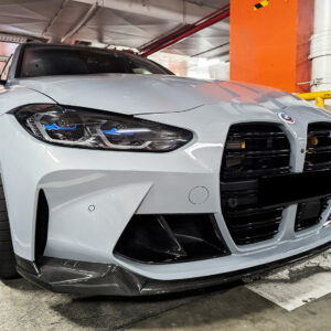 m performance style carbon fiber front bumper lip for 21 24 bmw g80 m3 g82 g83 m4