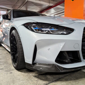 m performance style carbon fiber front bumper lip for 21 24 bmw g80 m3 g82 g83 m4