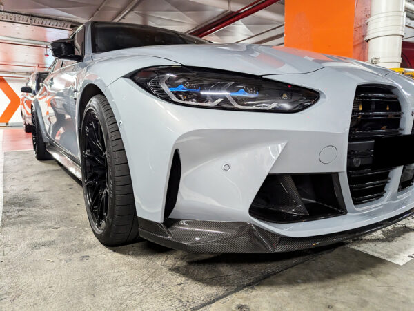 m performance style carbon fiber front bumper lip for 21 24 bmw g80 m3 g82 g83 m4
