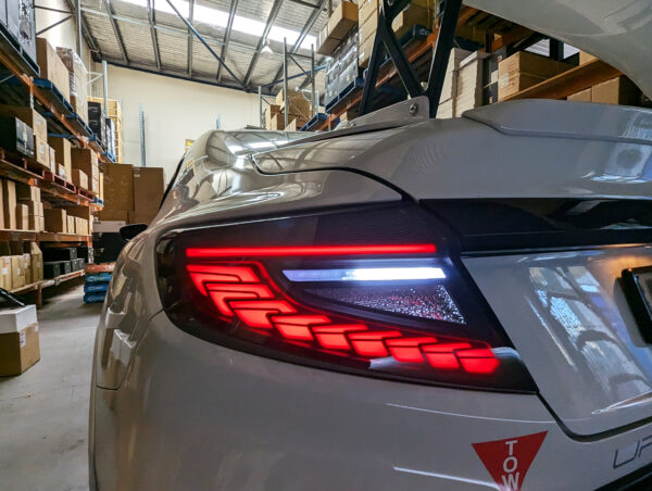 v3 smoke black dragon scale led dynamic taillights for 22 25 subaru wrx vb tail lights