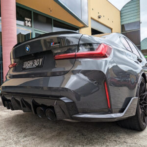 dry carbon fiber rear bumper side splitter for 21 24 bmw m3 g80