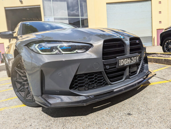 v style vorsteiner carbon fiber front bumper lip for 21 24 bmw g80 m3 g82 g83 m4