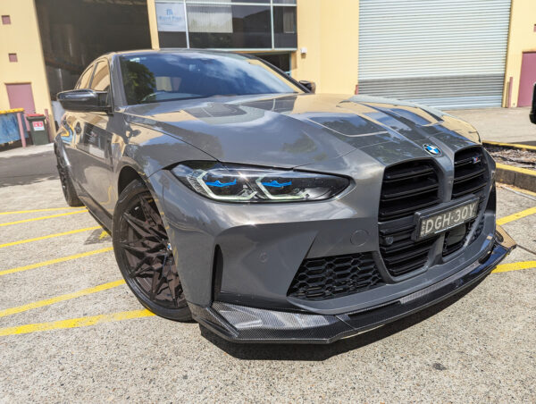 v style vorsteiner carbon fiber front bumper lip for 21 24 bmw g80 m3 g82 g83 m4