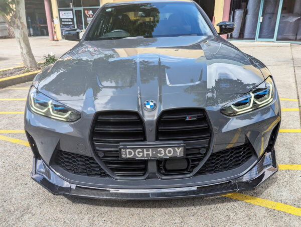 v style vorsteiner carbon fiber front bumper lip for 21 24 bmw g80 m3 g82 g83 m4