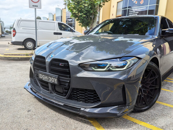 v style vorsteiner carbon fiber front bumper lip for 21 24 bmw g80 m3 g82 g83 m4