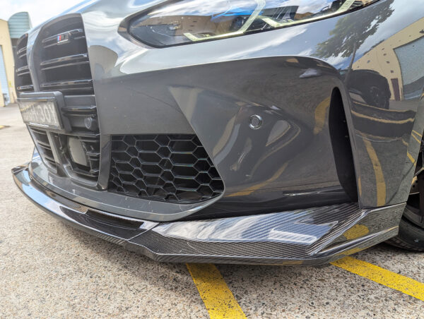 v style vorsteiner carbon fiber front bumper lip for 21 24 bmw g80 m3 g82 g83 m4