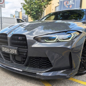 v style vorsteiner carbon fiber front bumper lip for 21 24 bmw g80 m3 g82 g83 m4