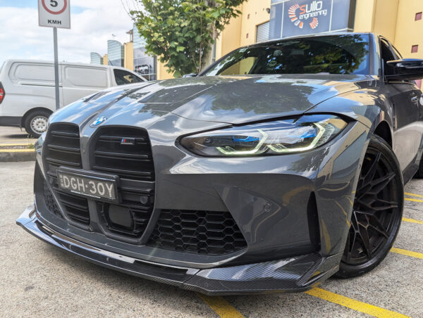 v style vorsteiner carbon fiber front bumper lip for 21 24 bmw g80 m3 g82 g83 m4