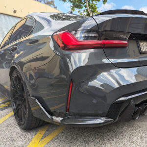 dry carbon fiber rear bumper side splitter for 21 24 bmw m3 g80