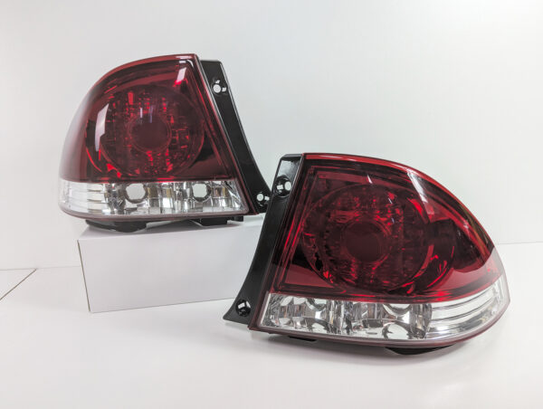 jdm clear red tail lights for 99 05 lexus is200 is300 toyota altezza taillights